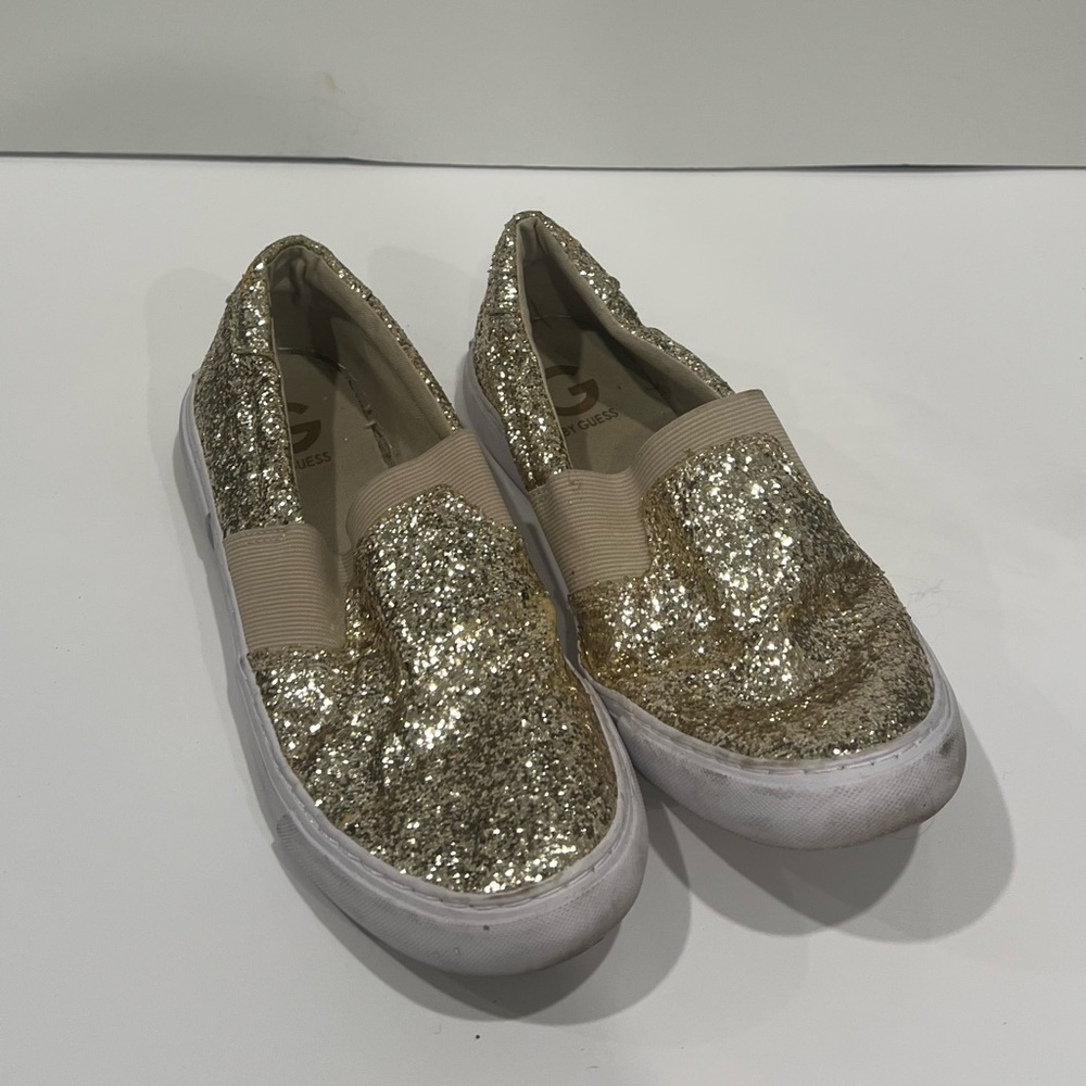 Gold Guess sneakers